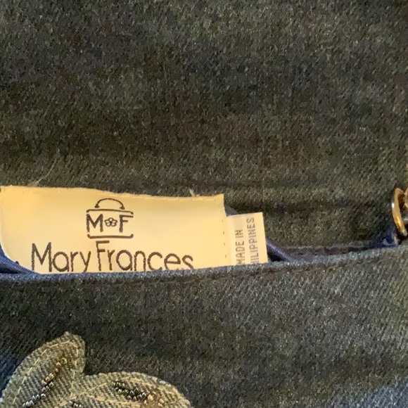 Mary Frances Embroidered Denim Mini Purse Clutch - Picture 3 of 4